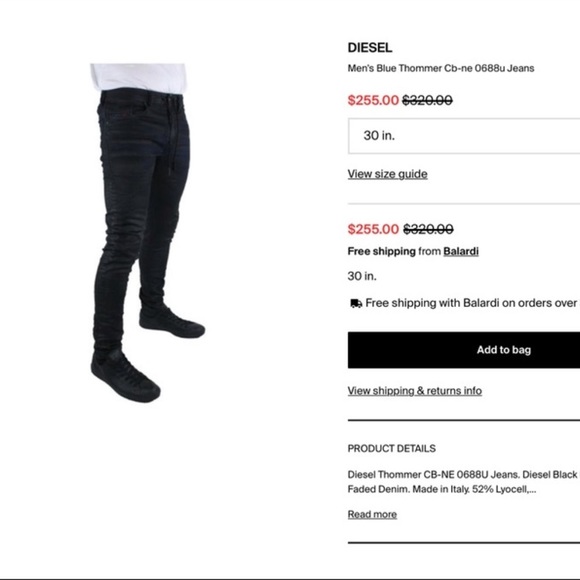 Diesel Black Denim Jeans 👖 - Picture 9 of 14